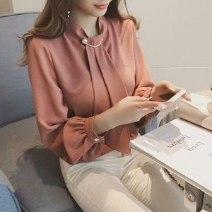 [베나프]쉬즈 프릴 타이 블라우스_BJ1BL007