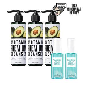 [행사] 원더바스 프리미엄 베지톡스 아보타민 클렌져  x 3개 + 탱글이 젤리세럼 2개