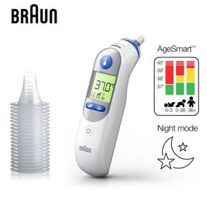 브라운체온계 신형 IRT-6525 필터21개 거치대 포함 야간무음기능 연령설정가능 신생아체온