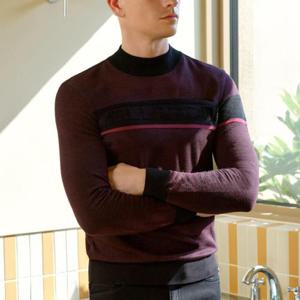 [엘르골프]가슴 로고 보더 목크넥 스웨터-6K53402_IC