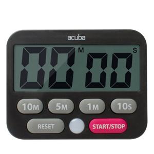 아쿠바 디지털 듀얼 타이머 블랙 초시계 스톱워치 무음기능