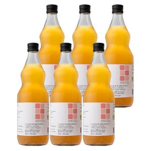 사노셀 유기농 애플사이다 비니거 6병(1000ml x 6병) 발효 사과 초모 식초 유기산 80000mg