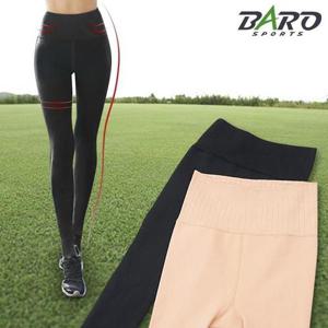 [바로골프]바로스포츠 여성 겨울 골프스타킹 융 기모 레깅스 방한바지 스포츠 테니스 베드민턴