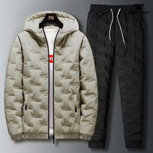 [위즈아이]남성 겨울 후드 패딩 트레이닝복 세트 츄리닝 점퍼 세트 WI097SET