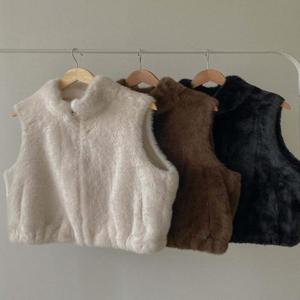 [릴룸][털빠짐없는]고퀄 밍크조끼 밍크조끼 베스트