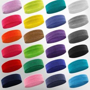 [에이치플러스몰]24컬러 남녀공용 머리밴드 운동밴드 헤어밴드 땀흡수