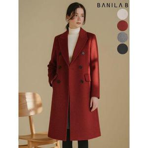 [바닐라비]여성 폭스 퍼탈착 핸드메이드 울 롱코트