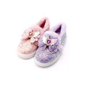 [바나나팜스]led 여아방한화 B미니 털 라이팅 라이팅 단화(td)