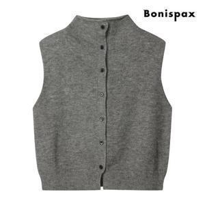 보니스팍스 버튼 포인트 모크넥 니트 베스트 (XP9VT001M0)