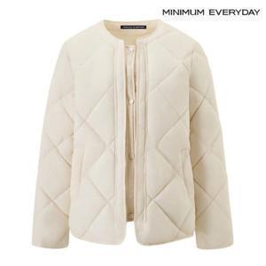 미니멈 [미니멈 에브리데이]레이어드 버튼 퀼팅 패딩 점퍼 (EB4JJ007D)