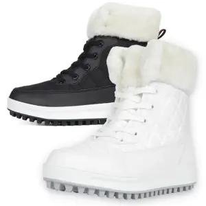 생활방수 털안감 여성 방한용 가죽 골프화 뒤틀림방지 육십대 중년