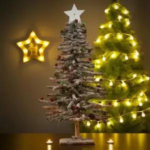 ( )스노우 선물상자 원목 트리 크리스마스장식 미니트리