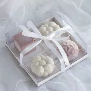 투명 4구 6구 상자 머핀 선물 디저트 타르트 컵케이크 화과자