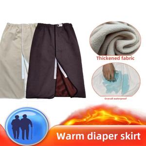 두꺼운 따뜻한 성인용 기저귀 스커트, 세탁 가능 면 패드, 노인용 천 패드, 월경 기간, 통기성, 누출 방지, 남성 여성
