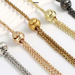 120cm DIY 금속 가방 체인 스트랩 핸들 교체용 핸드백 숄더 크로스바디 백 체인 스트랩 길이 조절 가능한 볼 포함