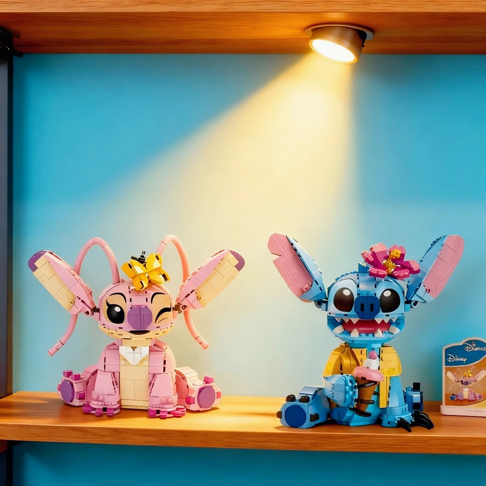 뉴 스티치 엔젤 CP 블록 2026 - 대형 피스 만화 장난감 움직이는 귀 어린이 조립 선물 소년 소녀 생일 선물