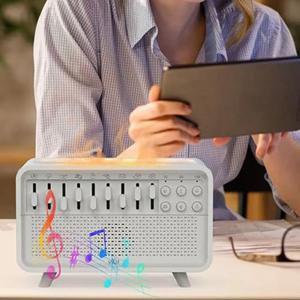 4 in 1 화이트 노이즈 HIFI 블루투스 스피커 수면 보조 야간 조명 가습기 기계, 8가지 자연 소리 자유 조합 가능