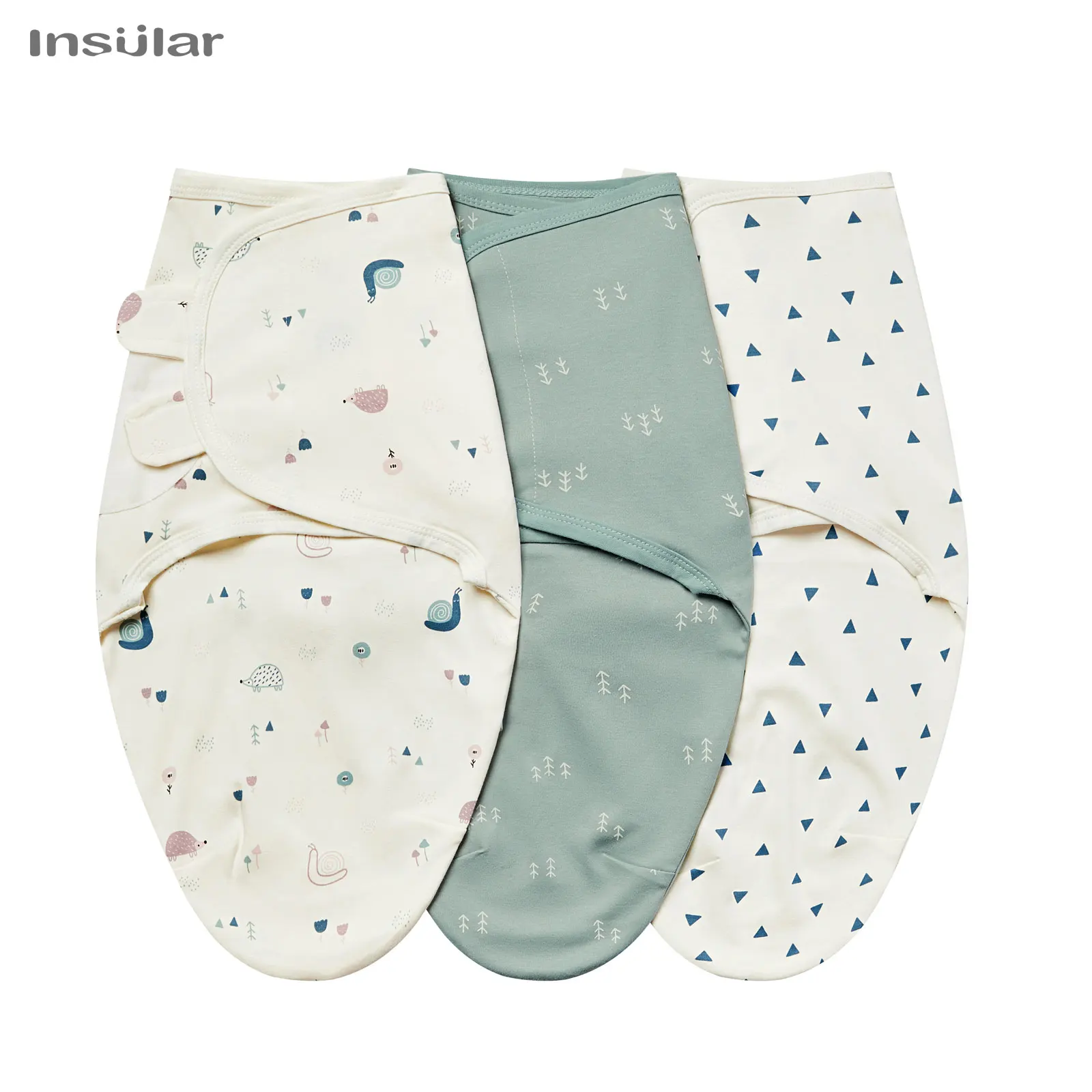 귀여운 신생아 담요 포대기 세트, 100% 코튼 배넷저고리, 0-6 개월 유아용 배넷저고리, 3 개