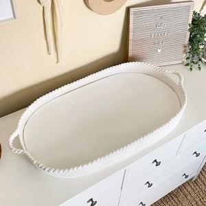 보육 아기 교체 바구니 접이식 모세 바구니 테이블 토퍼, 드레서 두꺼운 폼 패드