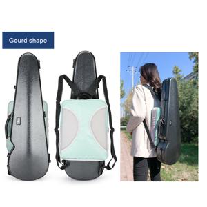 범용 바이올린 탄소 섬유 케이스, 하드 케이스, 스퀘어 라이트 음악 시트 가방, 블랙 리치