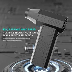 전기 에어 더스터 130000RPM 80W 휴대용 4단계 자동차 세척기 내부 시트 대시보드 청소 블로워 터보 팬 무선