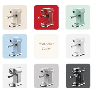 펌프식 레트로 스타일 에스프레소 머신 스테인리스 스틸 가정용 커피 메이커 (호텔용 옵션 포타필터 포함)