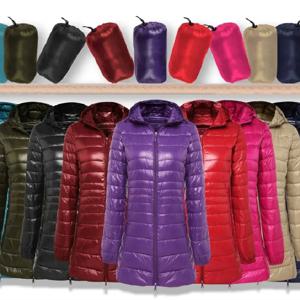 대형 7XL 8XL 플러스 롱 다운 재킷 여성 겨울 울트라 라이트 다운 재킷 여성 후드 다운 코트 여성 빅 사이즈 코트