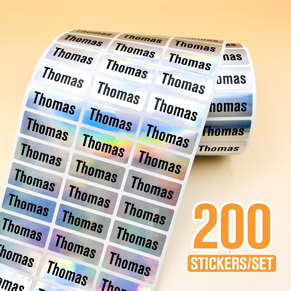 사용자 정의 이름 태그 스티커 방수 카와이 스티커 데칼 어린이를위한 맞춤형 이름 라벨 학교 문구 병