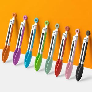 7인치 논슬립 음식 집게 창의적인 BBQ 그릴 샐러드 빵 요리 클립 클램프 주방 서빙 도구 액세서리