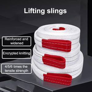 백색 색깔 편평한 드는 벨트 고강도 폴리프로필렌 두 배 버클은 두꺼운 큰 톤수 기중기 드는 드는 벨트를 넓혔습니다