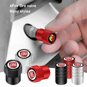 4개 3D 금속 타이어 밸브 캡 자동차 타이어 에어 스템 커버 (피아트 아바스 500 티포 FR 판다 아르고 프리몬트 비아지오 브라보 푼토 도블로 용)