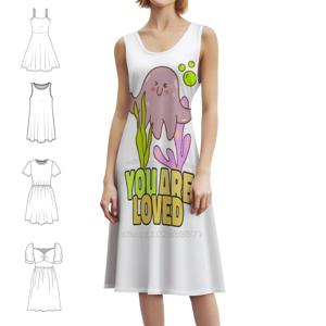 베이비 이즈 로딩 / 베이비 온 보드 한국 스타일 캐주얼 드레스 여성용 심플 데일리 오피스룩 임부복 베이비 이즈 로딩