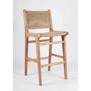 창의적인 원목 삼베 로프 바 스툴 카페 레스토랑 높은 다리 식탁 의자 레저용 높은 다리 의자 가정용 등받이 의자