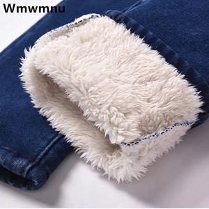 겨울 양고기 Fluff 데님 펜슬 바지 여성 Thicken Big Size 34 청바지 하이 웨이스트 스트레치 Jeansy Fleece Lined Warm Slim Vaqueros