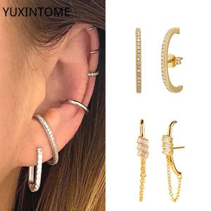 여성을위한 925 스털링 실버 바늘 미니멀리스트 크리스탈 스터드 귀걸이 피어싱 귀걸이 파티 럭셔리 쥬얼리 파인 액세서리