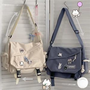 홍콩 스타일 가방 다재다능한 예술적 한국어 버전 거리 사진 숄더백 메신저 백 학생 크로스 바디 백