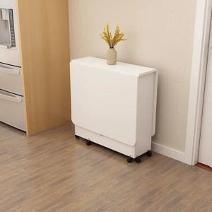 접이식 식탁 가정용 다기능 벨트 휠 이동식 직사각형 레스토랑 기숙사 식탁