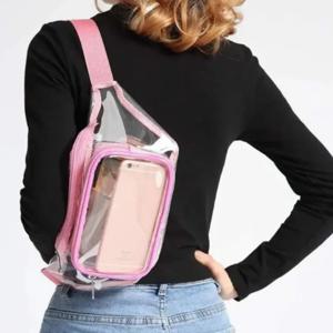 투명 허리 팩 방수 핸드폰 케이블 주최자 가방 가슴 가방 야외 여행 피트니스 키 모바일 보관 가방