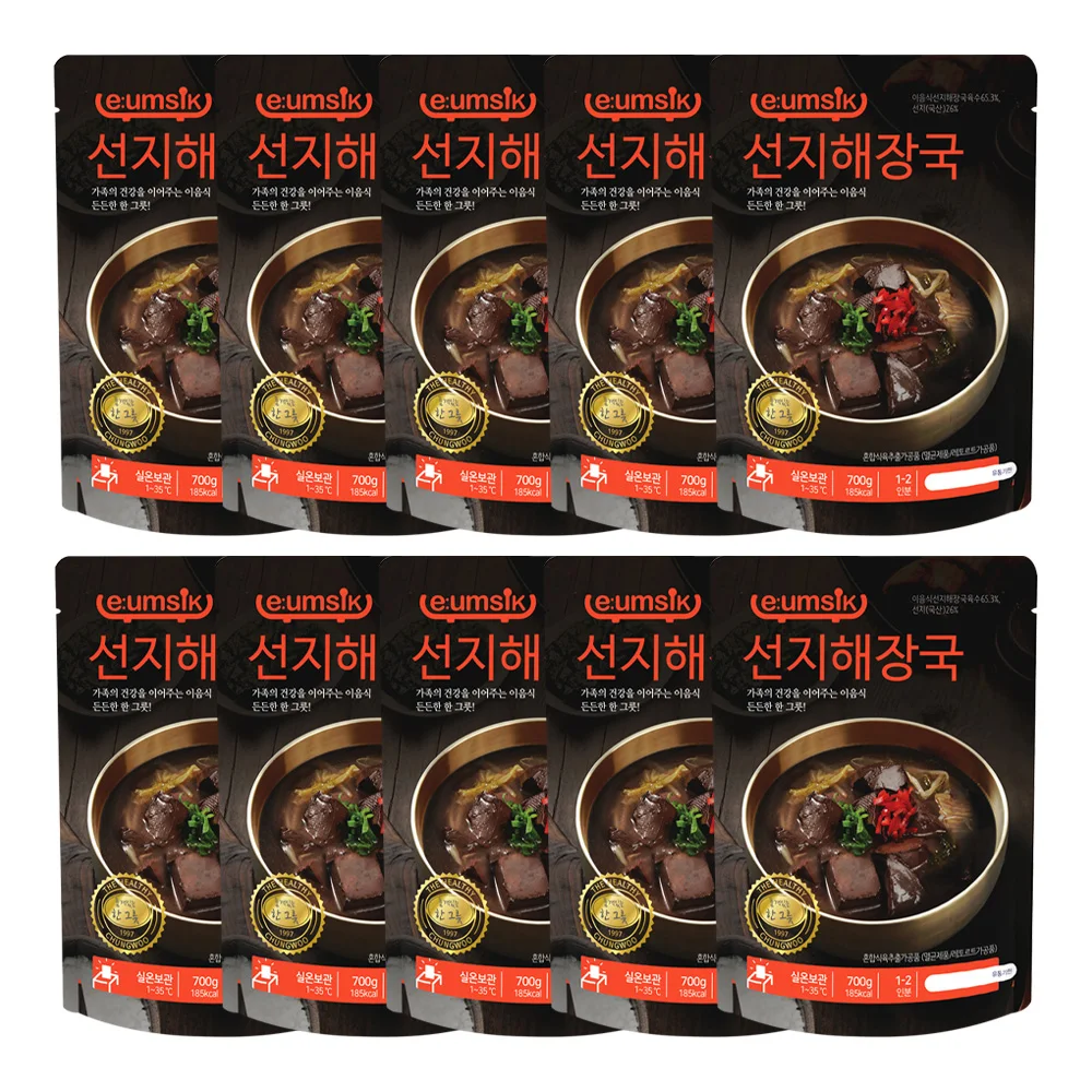 청우식품 이음식 선지해장국 700g 10개