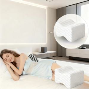 수면 지원용 메모리폼 무릎 및 다리 베개, 탈부착 및 세탁 가능한 베개 커버, 크리스마스 추수감사절 선물