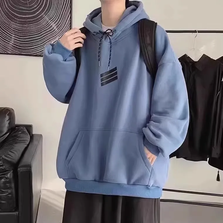 따뜻한 후드티 청춘 유행 가을 겨울 따뜻한 후드 편안한 남성용 빅사이즈 튼튼한 빅사이즈 튼튼한 후드티 후디 후드 스웨트셔츠 후드티