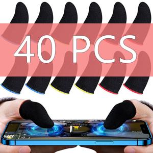 20/40pcs 게임 손가락 커버 게임 컨트롤러 PUBG LOL에 적합 안티 땀 스크래치 터치 스크린 게임 손가락 엄지 커버 장갑