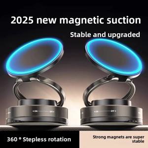 T28 진공 자석 휴대폰 홀더 스탠드, 마그세이프 흡착 컵 휴대폰 거치대 조절 가능한 회전 잠금장치, 자동차/체육관/거울용