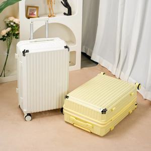 2025년 신형 소형 20인치 기내용 캐리어 대용량 여행 가방 비밀번호 잠금장치 남녀 공용 가죽 캐리어