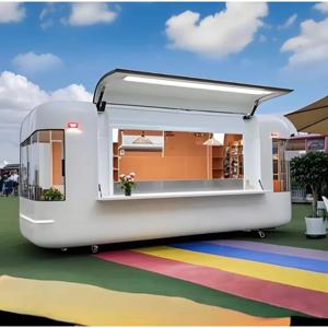 완전 장비 갖춘 패스트푸드 트럭 트레일러, 이동식 판매 주방, 견인 가능한 푸드 트레일러