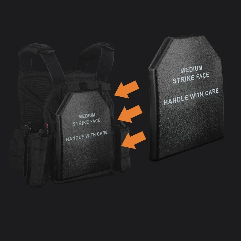 NIJ IIIA 등급 폴리에틸렌 PE 경량 방탄 보드, 플러그인 방탄 복합 강판 전술 조끼, 10 인치 x 12 인치