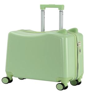 20인치 어린이용 캐리어 만화 고양이 귀 무소음 유니버설 휠 탑승용 여행 가방 패셔너블한 어린이 여행 가방