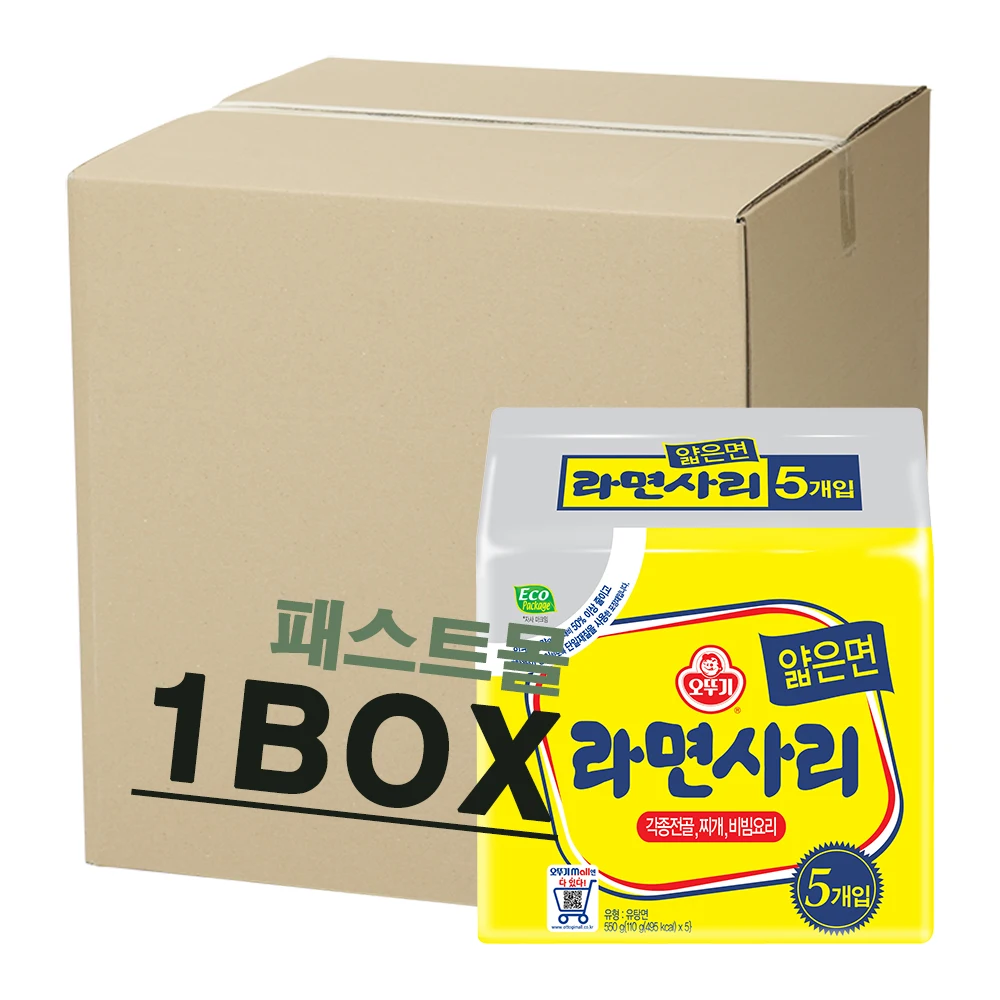 오뚜기 라면사리 얇은면 멀티팩(110g X 40개) 1박스