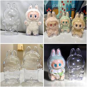 새로운 17cm LABUBU 클리어 마카롱 케이스, 더스트 케이스, 하우징, Popmart Bubble Mart 인형 액세서리, 인형 액세서리, 크리스마스 선물