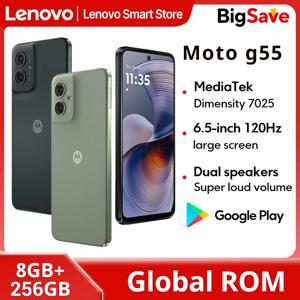 모토로라 MOTO G55 스마트폰 오리지널 글로벌롬 6.5인치 120Hz 디스플레이 미디어텍 디멘시티 7025 CPU 256GB 50MP 휴대폰